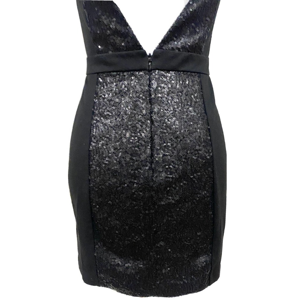 Bcbgeneration Dress Black Sequins Sleeveless Fitt… - image 6